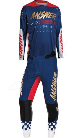 Tenue Answer Elite Redzone 2022 Motocross - Red / Blue / Gold
