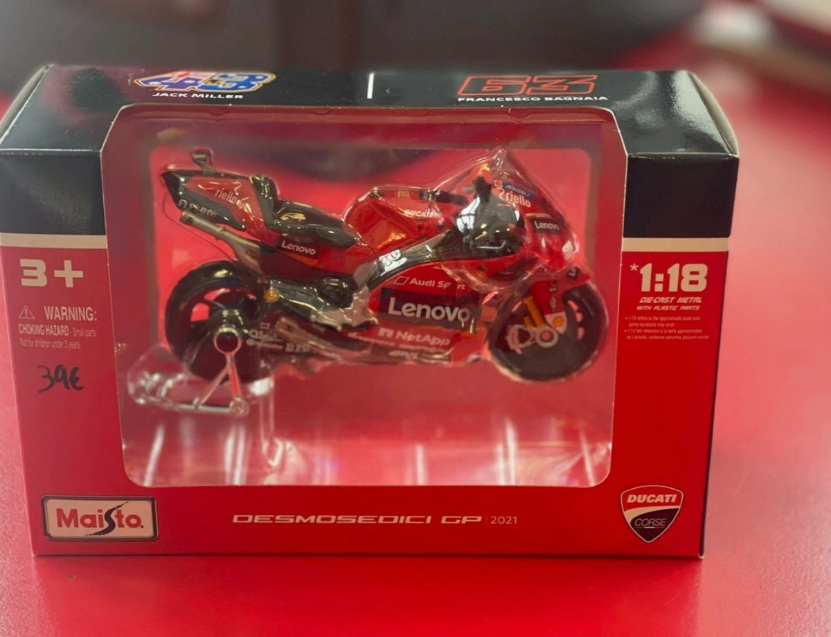 Maquette moto 1/18 Ducati Lenovo Team 2021 - Francesco Bagnaia maisto moto  : , maquette de moto