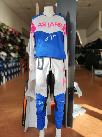Alpinestars Fluid Tripple Motocross - Blue / Fluo Pink