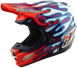 Casque TROY LEE DESIGNS SE5 Composite Mips - Overspray violet/blanc