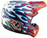 Casque TROY LEE DESIGNS SE5 Composite Mips - Overspray violet/blanc