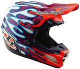 Casque TROY LEE DESIGNS SE5 Composite Mips - Overspray violet/blanc