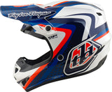 Casque TROY LEE DESIGNS GP Pro Mips Slides - blanc/bleu