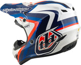 Casque TROY LEE DESIGNS GP Pro Mips Slides - blanc/bleu