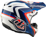 Casque TROY LEE DESIGNS GP Pro Mips Slides - blanc/bleu