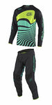 Tenue Cross Troy Lee designs GP Air Drift noir turquoise