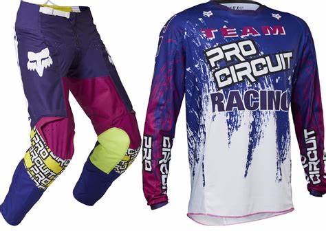 Tenue Fox - Pro circuit 180 Blanc/Bleu/Violet