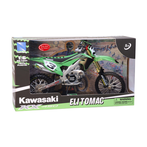 Moto miniature New Ray Kawasaki 450 KXF TOMAC 1/6° - Accessoire