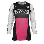 Tenue motocross femme - THOR Pulse S21 Noir/ Rose