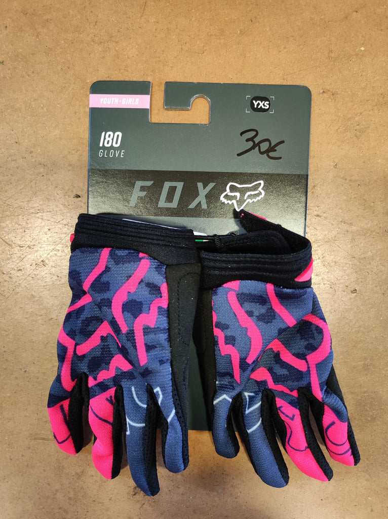Gants FOX Motocross 180 Glove Rose/ Noir/ Bleu FILLE – EQUIPMOTOS01