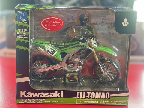 Kawasaki 450 KXF Eli TOMAC 1/12° NewRay